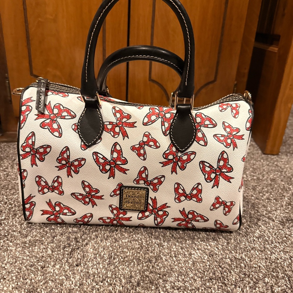 Dooney & Bourke Minnie Mouse Barrel Satchel.